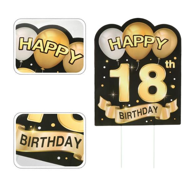 

greeting cards 1 pc decorative yard sign birthday party garden stake decoration