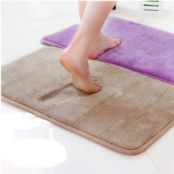 

3pcs/set coral velvet memory cotton mat bathroom absorbent soild color non-slip carpet bath mats accessories #lr4 carpets