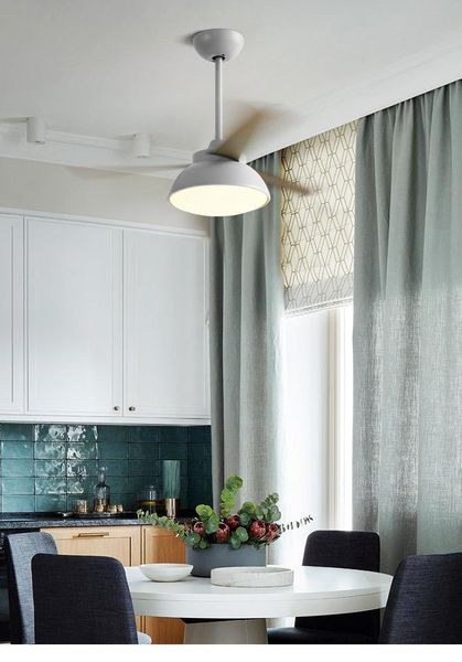 Lâmpada de ventilador de teto liderou o minimalista moderno com sala de jantar, quarto de família ventiladores elétricos