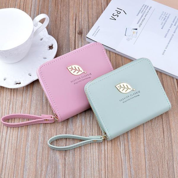 

wallets women pu leather female short zipper purse money bag small coin card holders fashion portable clutch, Red;black