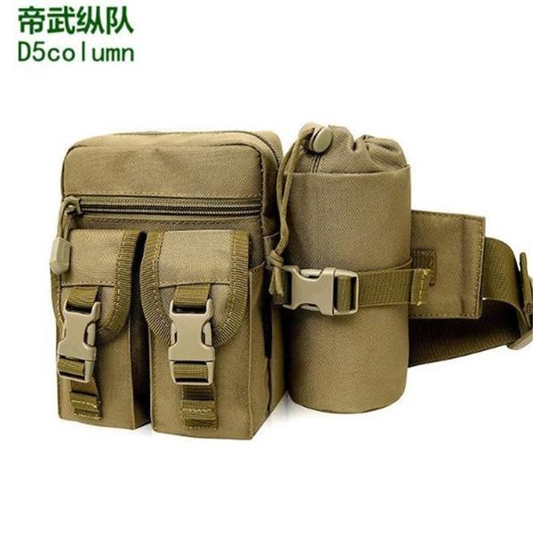 

outdoor bags d5column 1005 tactical kettle bag sports waist hiking camouflage nylon military