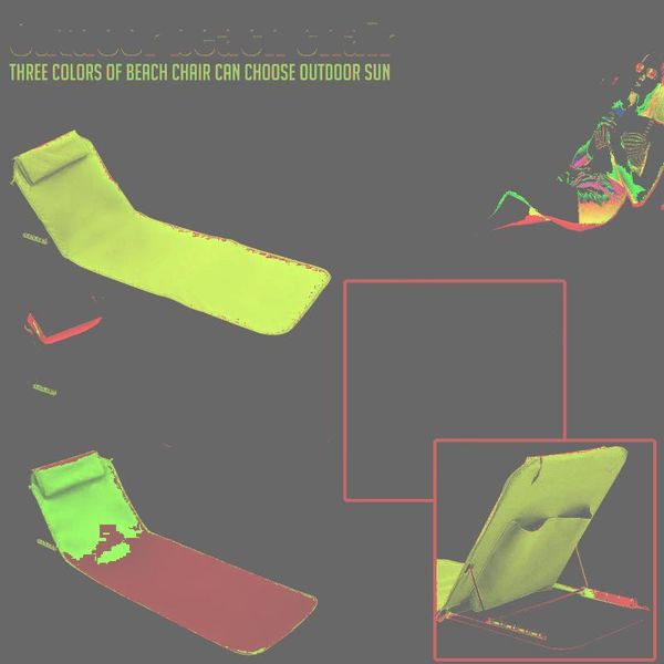 

camp furniture outdoor portable folding sitting and reclining dual-purpose chair beach soft mat festival camping leisure lounger
