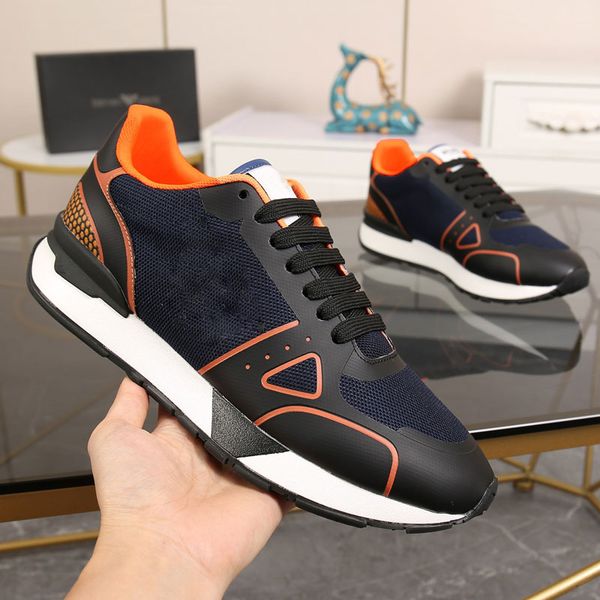 

black and white casual shoes men's luxury brand sports fashion plain leather walking embroidery pattern designer coach size box 40-45
