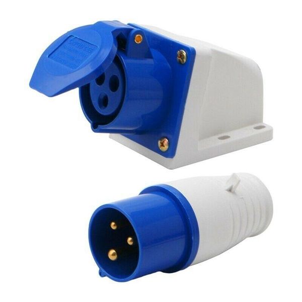 

parts 16 amp 3 pin embedded connection waterproof plug socket