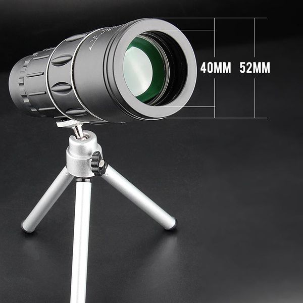 

telescopes 16*40 bka7 fixed monocular hd outdoor low light night vision bird watching travel hunting camping carrying tripod