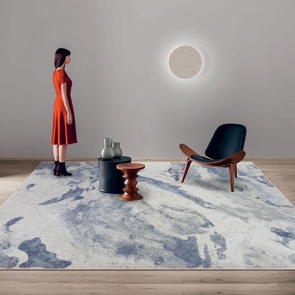 

modern soft plush livingroom carpet blue abstract fluffy bedroom area rug study room office decor floor mat child shaggy carpets