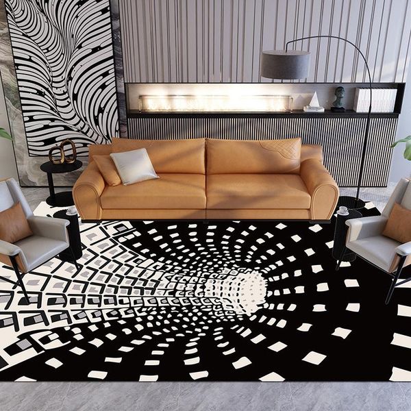 

carpets modern nordic 3d printing for living room bedroom area rug fashion simple black table white carpet mat coffee floor home