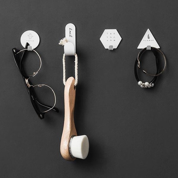 

hooks & rails 4pcs nordic style coats hats towels keys holder cloth hanger stainless steel multifunction wall mounted home decorative