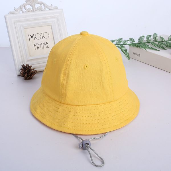 

pure color bucket hat with rope for kids women 54cm-58cm 211523, Blue;gray