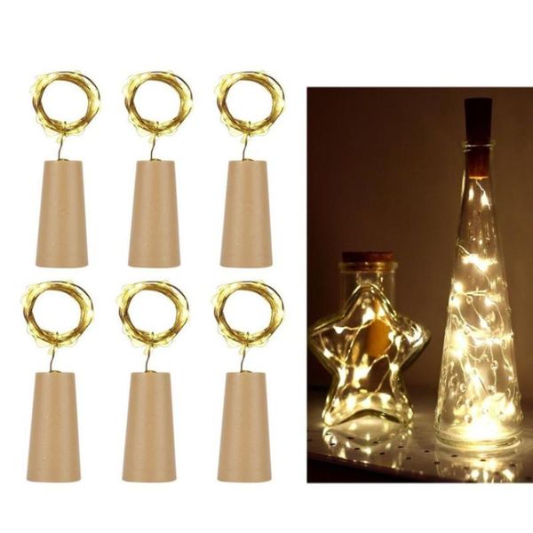

6pcs cork shaped led night light starry wine bottle lamp for party decor drop 7.4 decoration