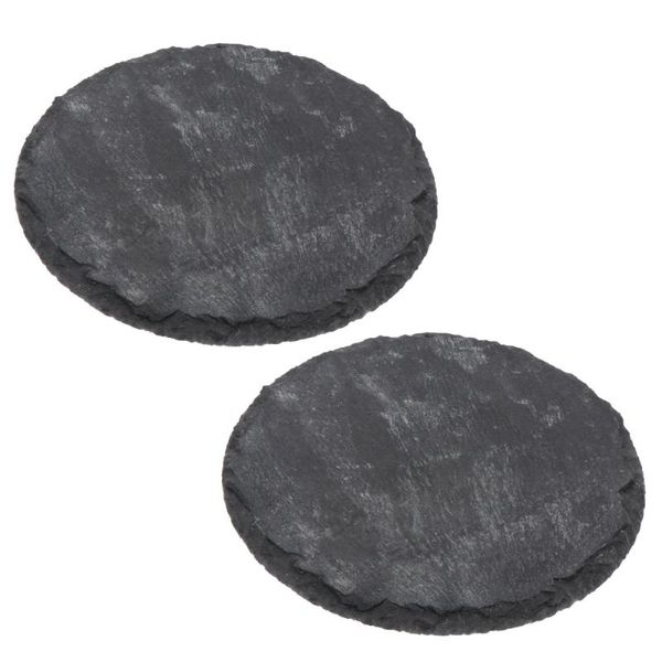 

mats & pads 2pcs slate stone cup drink mat with irregular edges for bar