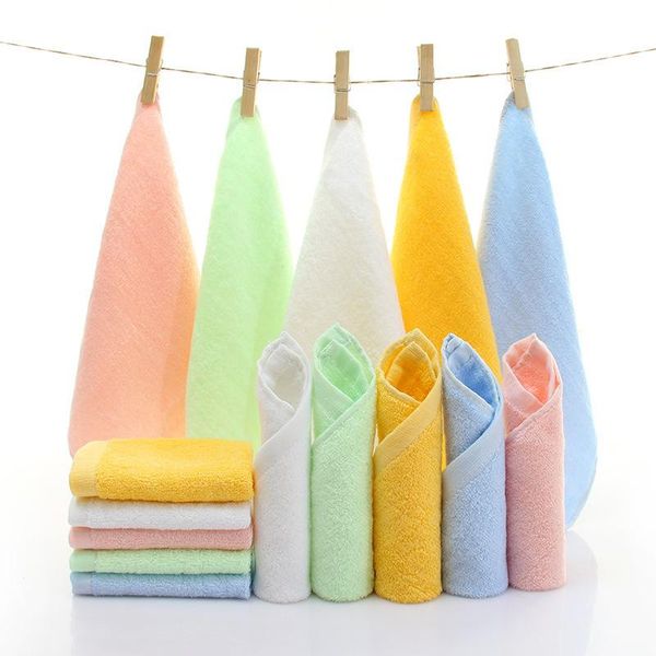

towel 2pcs/set 25x25cm bamboo fiber small square baby children wash face