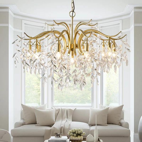 

chandeliers modern led chandelier gold ceiling mounted lighting living room dining crystal light fixtures lamp