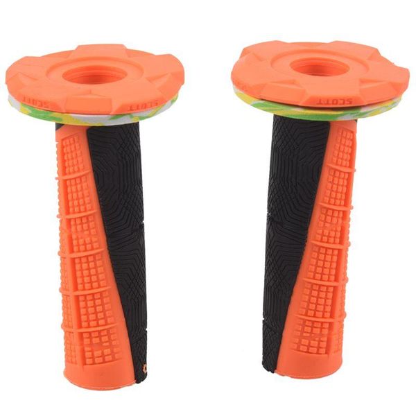 

handlebars 2pcs handlebar motorcycle scooter motocross quality rubber handles - orange