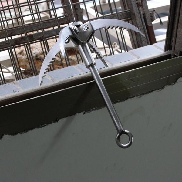

cords, slings and webbing outdoor stainless steel foldable rock climbing hook claw carabiner survival tool grappling accessory