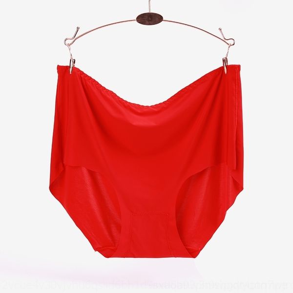 

jb5 add fat and increase ice silk seamless pure cotton crotch summer women's medium underwearwomen's summer underwear waist large, Red;black