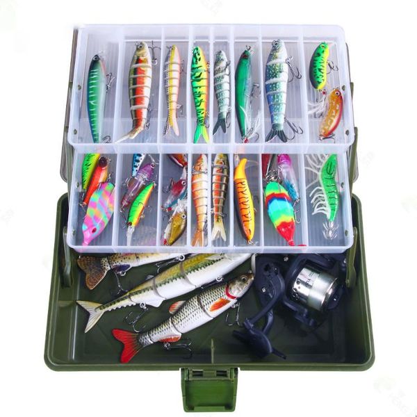 

fishing accessories waterproof box portable 3 layer tackle case for fish lures sinkers swivels floats hooks line