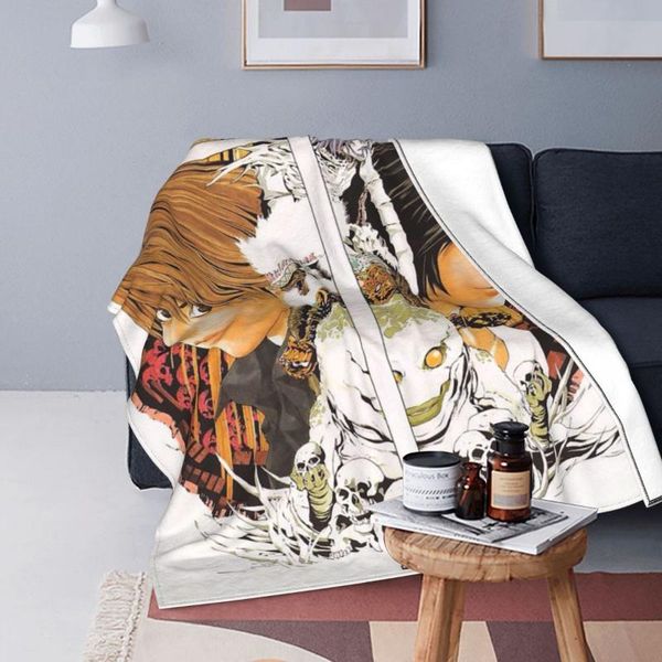 

blankets death note flannel printed yagami light multifunction lightweight thin throw blanket for home outdoor bedding throws
