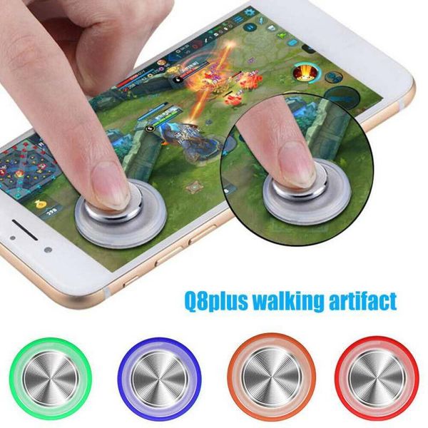 

game controllers & joysticks round video controller for mobile phone android tablet rocker metal button pubg with suction cup