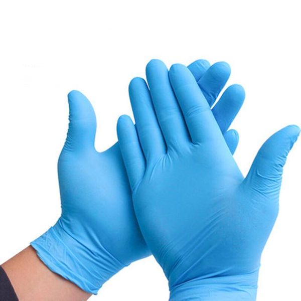 

disposable gloves 100pcs nitrile latex housework dishwashing kitchen household blue rubber waterproof durable protective