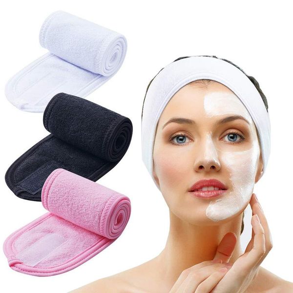 

shower caps facial headband adjustable wide hairband for face washing bath makeup hair band yoga spa women ladies cap