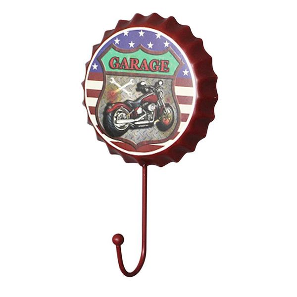 

robe hooks retro creative beer cover hook "garage" character personality dressing room clothes home wall crafts iron deco