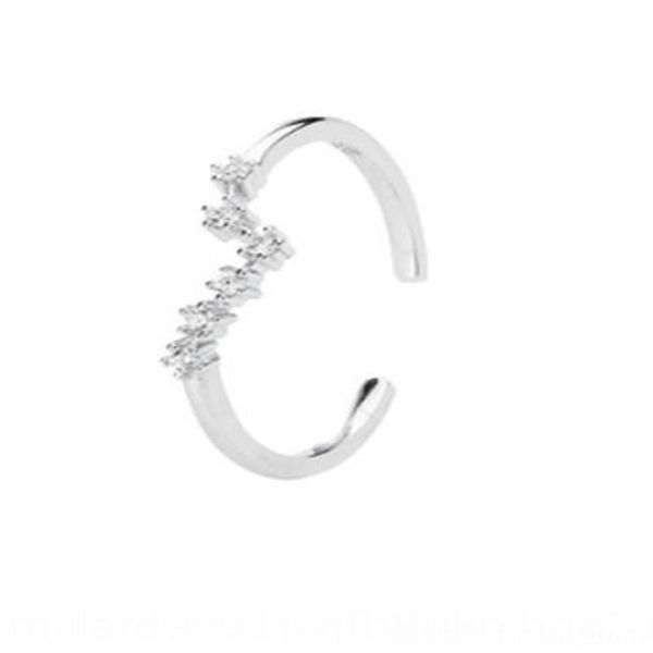 

NDqn korean version s925 women's small fresh band rings and simplediamond inlaid silver silver 12 constellations single exclusive ring