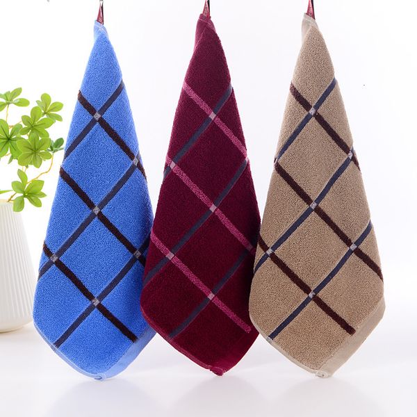 

handkerchiefplain cotton square face soft and absorbent labor protection gift towel thickened daily necsiti, Blue;white