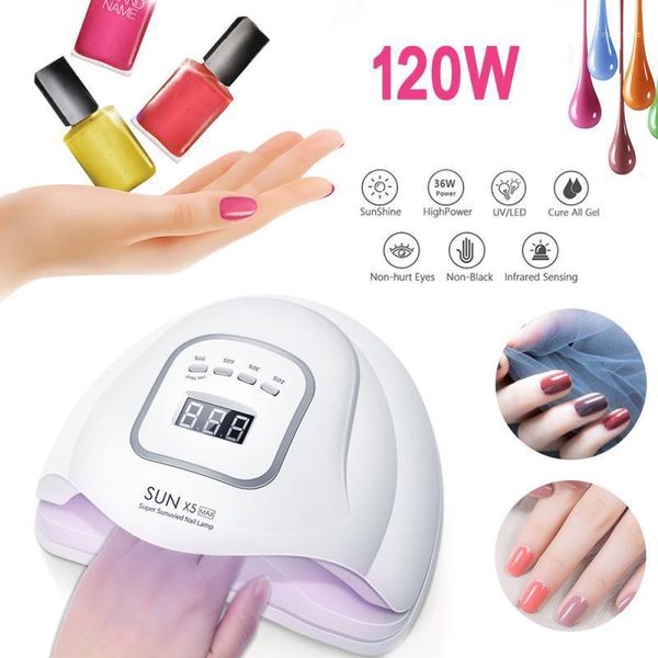 

nail dryer uv led lamp for manicure pecicure tools all gels lcd display autoinfrared sensing tools1