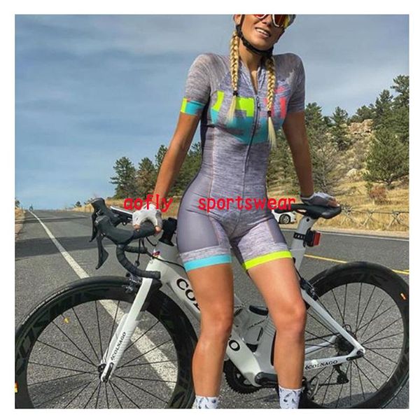 

little monkey aofly2021 women's triathlon short sleeve leotard bike jumpsuit pink air cushion sportswear summer racing sets, Black;blue
