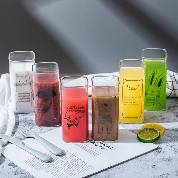 

mugs 400ml cute printed milk glass kawaii tea breakfast mug coffee cup for christmas drinkware unique gift