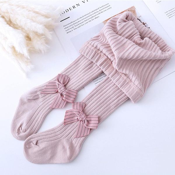 

footies girls tights stockings for baby toddler leggings kids knitted ribbon bowknot design pantyhose children socks cotton pants, Blue