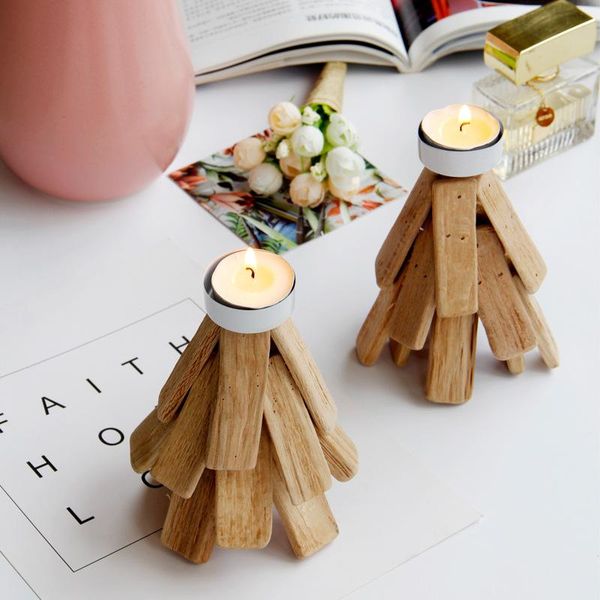 

decoracion hogar moderno nordico candlestick portavelas woondecoratie marokkaanse decorati comedor christmas tree bougeoir bois candle holde