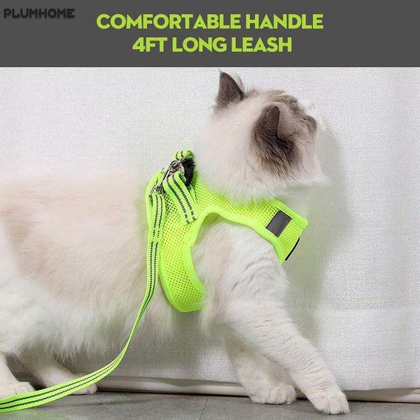 

cat collars & leads dog harness vest collar outdoor walking lead leash set puppy dogs japanese style pets