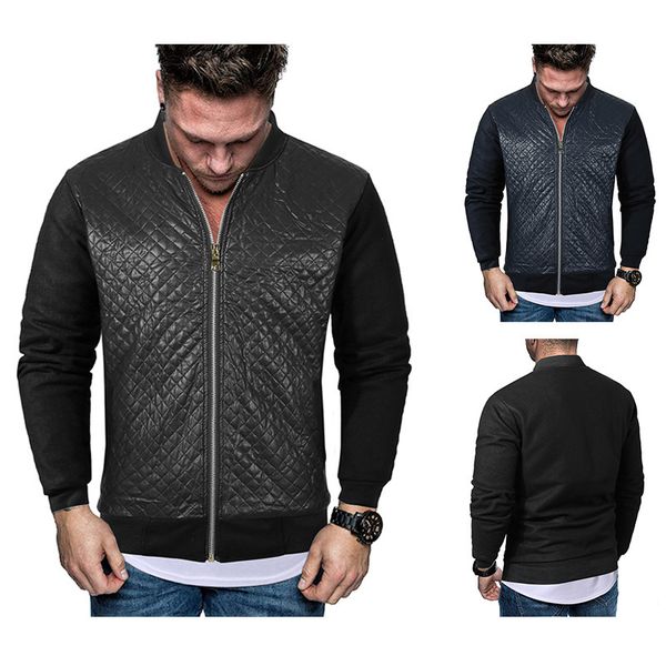

Fashion Jacket 2021 European Men's Stand Collar Cardigan Trend Casual Coat, Black