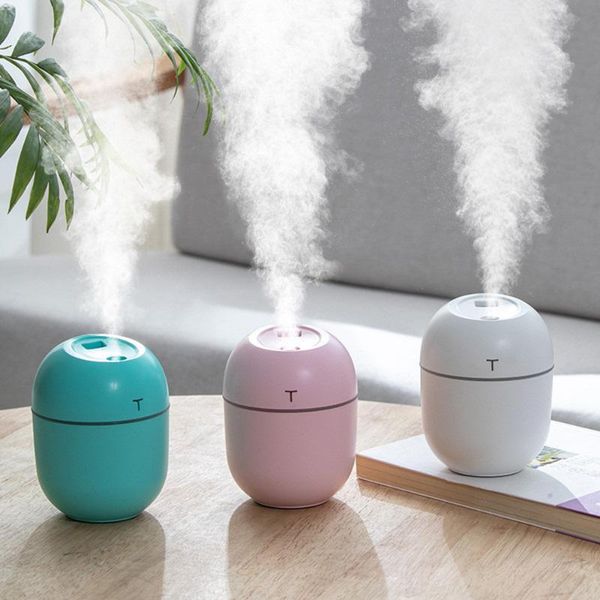 

fragrance lamps ultrasonic mini air humidifier 220ml aroma essential oil diffuser for home car usb fogger mist maker with led night lamp
