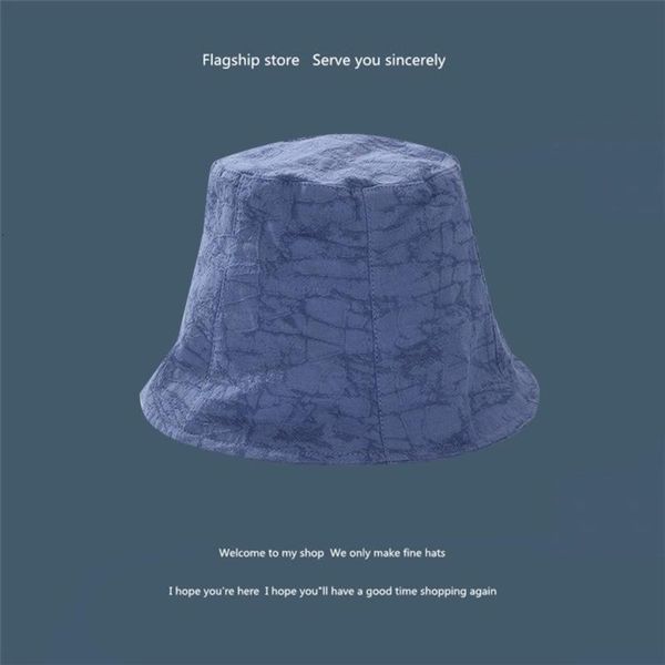 

bucket hat ese designer fisherman's for women in spring and summer, Blue;gray