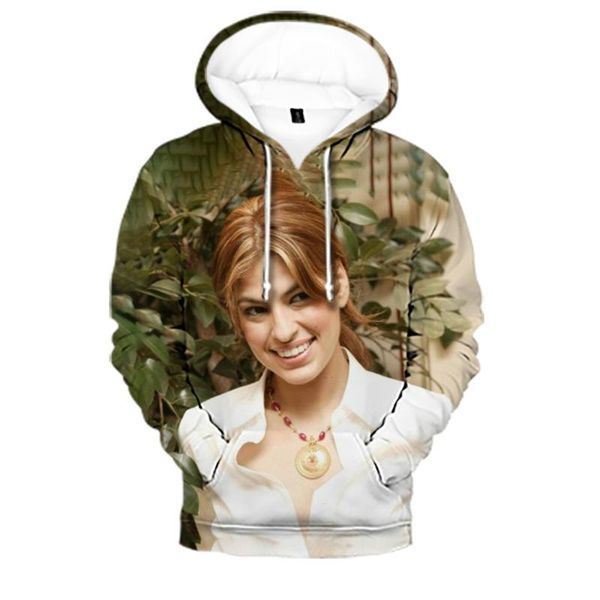 

men's hoodies & sweatshirts fashion design famous actors eva green 3d sweatshirt men women spring autumn printed clothes, Black