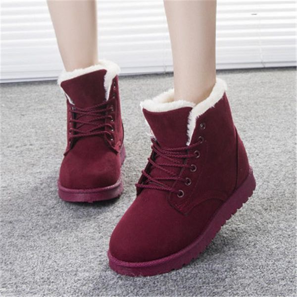 

boots 2021 autumn and winter snow female short large size cotton shoes student warm velvet, Black