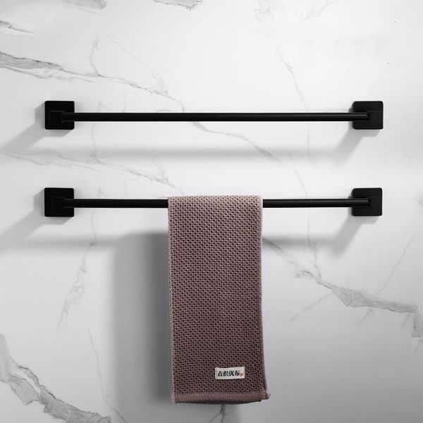 

towel racks bathroom black rack wall-mounted toilet space aluminum barstorage rail shelf accessories