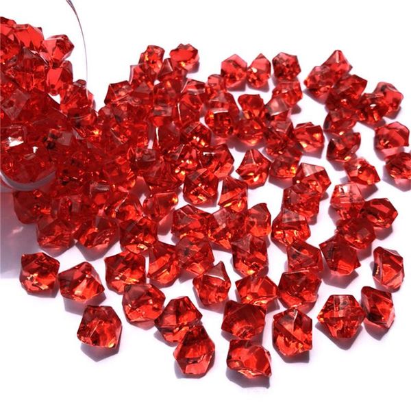 

150pcs candy colors plastic acrylic ice cubes crystal stone irregular gem decorative objects & figurines