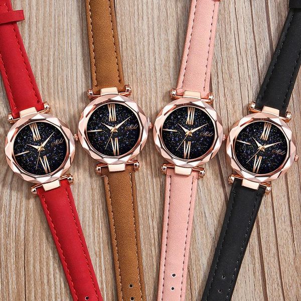 

wristwatches watches for women fashion casual quartz leather band analog clock party luxury watch brand, Slivery;brown