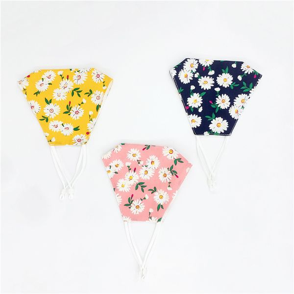 

2021 cotton printed mask summer outdoor sunscreen sun flower insert washable ear