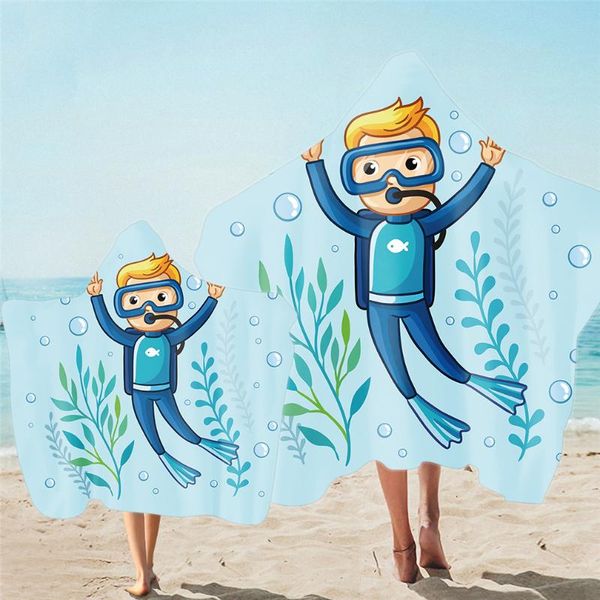 

towel sea animal microfiber bath and child wearable beach with hood
