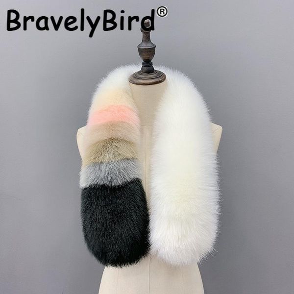 

scarves 2021 fashion imitation fur scarf thick luxury winter women muffler 98cm long neck warmer faux collar female party decor, Blue;gray