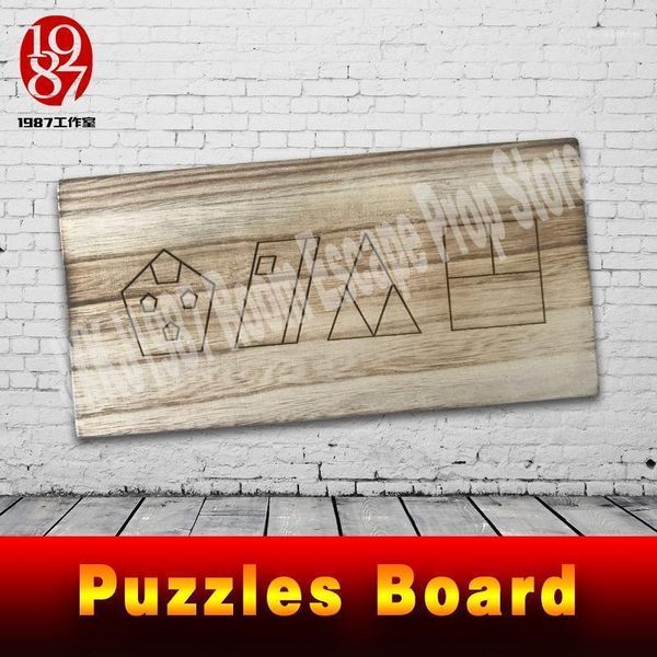 

real life escape room prop wooden board puzzles solve the puzzle to get clues number plug wires jxkj198711