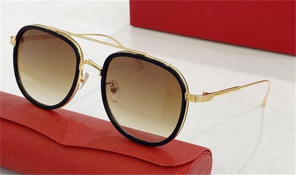 Nuovi occhiali da sole dal design alla moda 0251 montatura in metallo e piastra squisita modellazione classica semplice stile versatile occhiali di protezione uv400 di alta qualità