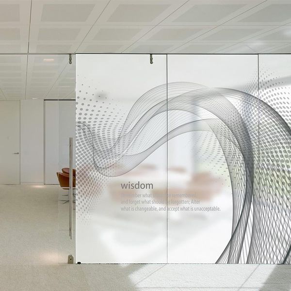 

window stickers electrostatic matte film custom office anti-reflection company porch partition glass door