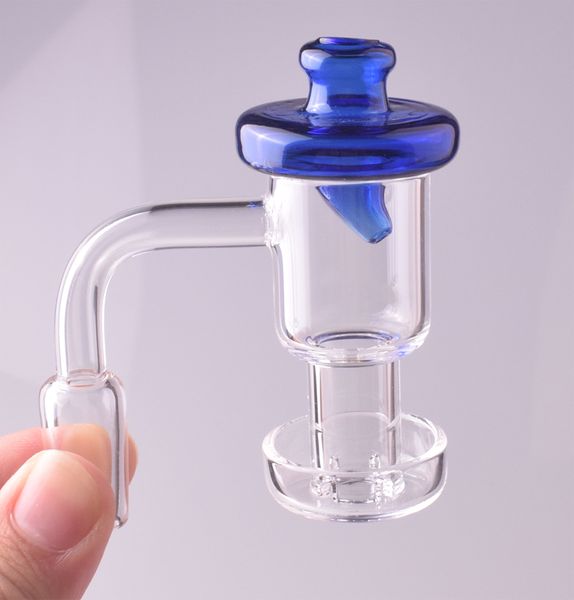 Anzug Flat Top Terp Slurper Raucher Quarz Banger mit glasfarbener Vergaserkappe 4590 Nägel für Wasserbongs Dab Rigs