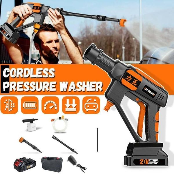 

car washer 300w 70bar wireless high pressure spray water gun portable cleaner nozzle cleaning machine